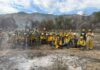 Combate coordinado por incendio forestal en la frontera Sonora-Arizona