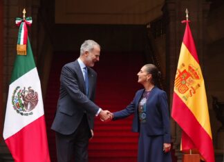 Presidenta Sheinbaum recibe en Palacio a Rey Felipe VI de España