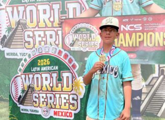 Iaan Aros campeón de la Serie Mundial de Béisbol Internacional