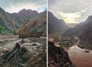 Inundación repentina en Gran Cañón, 2 sin vida y 15 desparecidos