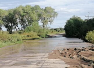 Después de años el agua llegó al vado Unámichi
