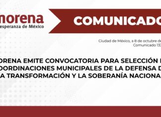 Morena abre convocatoria para elegir coordinaciones municipales
