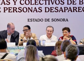 Durazo refrenda respaldo a familias buscadoras, junto a Gobernación y Fiscalía